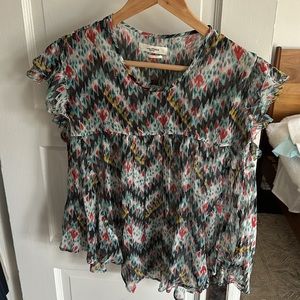 Isabelle Marant Etoile Sheer Print Blouse - Size XS